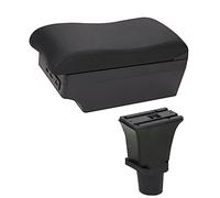 XEBRAD Car Accessories, for Fiat, 500, for CRONOS, for 500c Dolcevita Car Armrest Box Centre Console Storage Box USB Car Armrest Box(BLACK E2 Black Line)