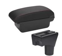 XEBRAD Car Armrest Box Center Console Storage Box, for NISSAN, for March, for Micra, K13 MK4 IV, for Sunny 2010-2022 Car Accessories Car Armrest Box(BLACK C1 Black Red No Usb)