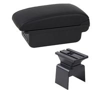 XEBRAD Car Armrest Box Centre Console Storage Box Car-styling With Cup Holder USB Accessories, for Peugeot, 307 Car Armrest Box(BLACK C1 Black Line)