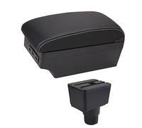 XEBRAD Car Armrest Box Interior Details Retrofit Center Storage Box Console Accessories, for ford, for Ecosport, 2018 2019 2020 2021 Car Armrest Box(BLACK E1 White Line)
