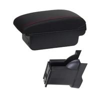 XEBRAD Car Armrests Box Center Centre Console Storage Box Retrofit, for Alto 2008-2016 Car Accessories Car Armrest Box(BLACK C1 Black Red No Usb)