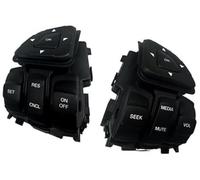 XEBRAD Car Cruise Control Button, for Explorer, 2011 2012 2013 2014 2015 2016 2017 2018 Steering Wheel Speed Cruise Radio Control Switch Button BT4T9E740AFW Steering Wheel Button Kit(BLACK 1 Pair)