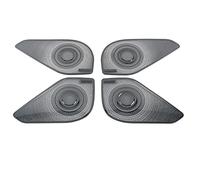 XEBRAD Car Door Audio Speaker Cover Loudspeaker Trim Frame Sticker Stainless Interior Accessories, for Hyundai, Tucson NX4 LWB 2021-2022 Car Speaker Trim(Black-Logo A)