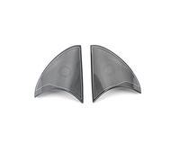 XEBRAD Car Door Audio Speaker Cover Loudspeaker Trim Frame Sticker Stainless Steel Interior Accessories, for Tesla, Model Y 2020-2021 Car Speaker Trim(Pillar Black-Logo)