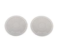 XEBRAD Car Door Audio Speaker Cover Loudspeaker Trim Frame Sticker Stainless Steel Interior Accessories, for Tesla, Model Y 2020-2021 Car Speaker Trim(Rear Silver-Logo)