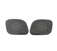 XEBRAD Car Door Audio Speaker Cover Loudspeaker Trim Frame Sticker Stainless Steel Interior Accessories, for Tesla, Model Y 2020-2021 Car Speaker Trim(Trunk Black-Logo)
