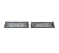 XEBRAD Car Door Audio Speaker Cover Loudspeaker Trim Frame Sticker Stainless Steel Interior Accessories, for Tesla, Model Y 2020-2021 Car Speaker Trim(Back Black)