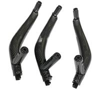 XEBRAD car Door Panel Pull 3Pcs Set Lhd RHD Carbon Fiber Interior Passenger Door Handle Inside Panel, for X5, for X6 F15 F16 2014-2018(Black RHD Carbon Fiber)
