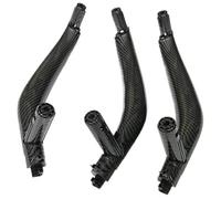 XEBRAD car Door Panel Pull 3Pcs Set Lhd RHD Carbon Fiber Interior Passenger Door Handle Inside Panel, for X5, for X6 F15 F16 2014-2018(Black Lhd Carbon Fiber)