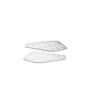 XEBRAD Car Door Speaker Cover Loudspeaker Tweeter Trim Shell Horn Lid Protection Build, for Porsche, 718 Series 2016-2019 Car Speaker Trim(Silver)