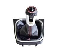 XEBRAD Car Gear Shift Knob Cover, for for VW, for Golf, 6 MK6 GTI GTD R20 2009-2013 Gaiter Boot Handle Pen Gear Shift Boot Cover(Black 5 Speed)