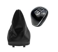 XEBRAD Car Gear Shift Knob Gaiter Boot Cover, for Ford, for Mondeo, 4 Mk4 IV 2007-2014 Dustptoof Case Collar Gear Shift Boot Cover(Black Black 5 Speed 2pcs)