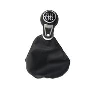 XEBRAD Car Gear Shift Knob Lever Stick Gaiter Boot Cover Collar Leather, for Seat, Ibiza IV Gear Shift Boot Cover(Black 6 Speed Set)
