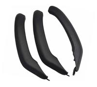 XEBRAD Car Inner Handle Leather Cover Trim, for BMW, F25 F26 X3 X4 Interior Door Armrest Panel Pull Holster Replace Beige Black Support 51417248502 Car Interior Door Panel Handle(LHD Black Set)