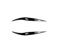 XEBRAD Car Ont Headlight Eyebrows, for Ford, for Fiesta, Mk 6.5 7.5 2013-2017 Head Lamp Eyelids Cover Trim Body Kits Accessories, for 2013 car headlight eyebrow trim strip(Glossy Black-)
