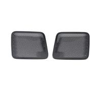 XEBRAD Car Speaker Cover Stainless Door Loudspeaker Sound Pad Trim Frame Sticker Interior Accessories, for Ford, for Explorer, U625 2020-2021 Car Speaker Trim(Black With Logo B)