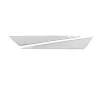 XEBRAD Car Speaker Cover Stainless Door Loudspeaker Sound Pad Trim Frame Sticker Interior Accessories, for Porsche, 982 718 2017-2020 Car Speaker Trim(Matte Silver-Logo B)