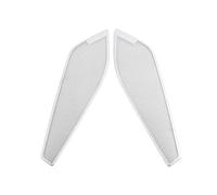 XEBRAD Car Speaker Cover Stainless Door Loudspeaker Sound Pad Trim Frame Sticker Interior Accessories, for Porsche, 982 718 2017-2020 Car Speaker Trim(Matte Silver-Logo A)