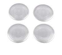 XEBRAD Car Speaker Cover Stainless Door Loudspeaker Sound Pad Trim Frame Sticker Interior Accessories, for NISSAN, for Qashqai, J11 2017-2020 Car Speaker Trim(Matte Silver-Logo)