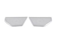 XEBRAD Car Speaker Cover Stainless Door Loudspeaker Sound Pad Trim Frame Sticker Interior Accessories, for Jeep, Wrangler JL 2018-2021 Car Speaker Trim(Matte Silver-Logo A)