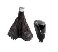 XEBRAD Car Speed Gear Shift Knob Cover, for Ford, for Mondeo, MK4 S-MAX, for Kuga, Galaxy MK1 BLK L Automatic Hand Ball Gaiter Boot Gear Shift Boot Cover(Black 2PCS)