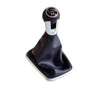 XEBRAD Car Stick Gear Shifter Knob Cover, for VW, for Bora, MK4, for Golf, 4, for Jetta, 4 1998-2004 MT 5 6 Speed Car Styling Lever Handball Gaiter Boot Gear Shift Boot Cover(Black 5 Speed)