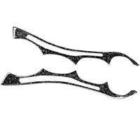 XEBRAD Carbon Fiber Front Headlight Eyebrow Eyelid Cover Trim, for, 5 Series E60 2004 2005 2006 2007 2008 2009 2010 Headlight Eyebrow Trim