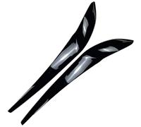 XEBRAD Carbon Fiber Look Finish/Gloss Black Abs Headlight Lamp Eyelid Eyebrow Trim for X3, F25 2014-2017 car headlight eyebrow trim strip(Glossy Black)