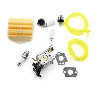 XEBRAD Carburetor Primer Bulb Fuel Line Filter Kit 445 450 445E Chainsaw,for Zama, C1M-EL37B Carb 506450401 2 Stroke Carburettor Kit