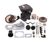 XEBRAD Cylinder Piston Ignition Coil Guide Plate Clutch Drum Tank Vent Caps, for Husqvarna, 340 350 Chainsaw w/Intake Worm Gear Carburetor Gasket