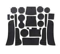 XEBRAD Door Groove Dust-proof Pad, for, for Renault, for Kadjar 2015~2018 Rubber Anti-slip Mat Cup Holder Storage Gate Slot Car Inner Sticker Rug Car Non-Slip Mats(Black)