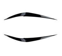 XEBRAD For 2016 2017 2018 2019 2020 Carbon Fiber/glossy Black Abs Car Headlight Eyebrow Eyelid Cover Decor Trim Accessories, for Bmw, for X1 F48 car headlight eyebrow trim strip(Piano Black)