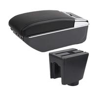 XEBRAD For Chevrolet, for Aveo T200 T250 T255 Car Armrest Box Center Console Storage Box Rotatable Accessories Car Accessories Car Armrest Box(BLACK D2 Black Line 7usb)