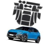 XEBRAD For Hyundai, for Kona 2022 Non-Slip Mat, Car Centre Console, Drink Holder Mat, Arm Box Accessories, Door Slot Mat, Storage Rubber Mats, Washable, Anti-Dust, Non-Slip Mat, 18 Pieces Dashboard An