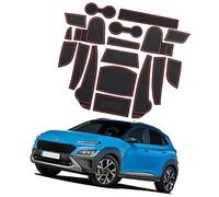 XEBRAD For Hyundai, for Kona 2022 Non-Slip Mat, for Car Centre Console, Drink Holder Mat, Arm Box, Door Slot Mat, Storage Rubber Mats, Washable Anti-Dust Mat, Pack of 18 Dashboard Anti-Slip Mat