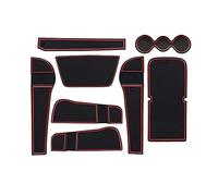 XEBRAD, for Karoq, 2017-2023 Car Rubber Mats, Car Door Slot Mat Armrest Drink Holder Mat Centre Console Non-Slip Mat, for Karoq, Accessories Rubber Mat, 8pcs/Pack Dashboard Anti-Slip Mat