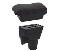 XEBRAD For Kia, for Picanto Armrest Box Centre Console Storage Box With USB Interior Car Styling Accessory Car Armrest Box(BLACK B2 Red Line)
