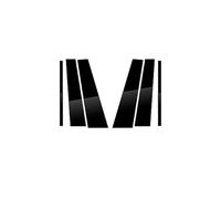 XEBRAD For Land, for Rover, Discovery 3 4 2006-2016 Carbon Fiber Polished Pillar Posts 6PCS Window Trim Cover BC Column Sticker Auto Door Window Edge Trim