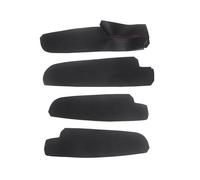 XEBRAD for Mazda, 6 2006 2007 2008 4pcs/Set Car Door Handle Panel Microfiber Leather Cover Car Interior Door Panel(Armrest Black-red)
