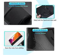 XEBRAD For Peugeot, 2008 E-2008 2020-2022 2023 Rubber Mats, 2008 E2008 Non-Slip Mats Centre Console Anti-Slip Cup Drink Holder Rubber Mat Armrest Pads 2008 2022 Accessories Dashboard Anti-Slip Mat(Bla