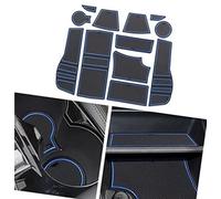 XEBRAD For Peugeot, 2008 E-2008 2020-2022 2023 Rubber Mats, 2008 E2008 Non-Slip Mats Centre Console Anti-Slip Cup Drink Holder Rubber Mat Armrest Pads 2008 2022 Accessories Dashboard Anti-Slip Mat(Blu