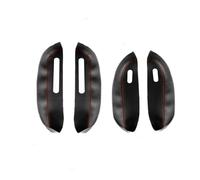 XEBRAD for Peugeot, 307 2004 2005 2006 2007 2008 2009 2010 2011 2012 2013 Car Door Handle Panel Armrest Leather Cover Trim Accessories Car Interior Door Panel(4pcs Black-red line)