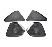 XEBRAD For Peugeot, 408 2010-2019 2016 2017 2018 Car Door Loudspeaker Sound Chrome Speaker Cover Trim Frame Sticker Interior Car Speaker Trim(Grey)