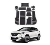 XEBRAD For Peugoet 2008 e-2008 GT Line 2020-2022 Car Non-Slip Rubber Mats (For RHD Automatic Transmission), Car Door Slot Mat, Cup Holder Mat Armrest Center Consoles Interior Decoration 12pcs Dashboar