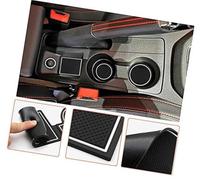 XEBRAD For Seat, Ibiza Tipo 6F Car Rubber Mats,Car Mats Door Slot Mat Car Armrest Drink Holder Mat Centre Console Non-Slip Mat, Ibiza Auto Accessories Rubber Mat, 9pcs/Pack Dashboard Anti-Slip Mat(Whi