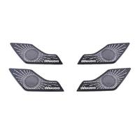 XEBRAD For Skoda, for Karoq, 2018 2019 2020 Car-styling stainless steel Car Door Audio Speaker Decorative Cover Trim 3D sticker Car Speaker Trim(Black-01)