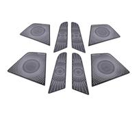 XEBRAD For Skoda, for KODIAQ, GT 2017 2018 2019 2020 Accessories Stainless Steel Interior Trim Door Audio Speaker Cover Sticker Decoration Car Speaker Trim(Black)