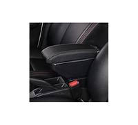 XEBRAD For Skoda, for RAPID 2012 Armrest Box Centre Console Storage Box Armrest Box Free Punch Hand-held Storage Container Car Armrest Box(BLACK B White line)