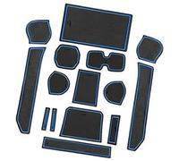 XEBRAD For Suzu-ki Ignis 2017-2022 Car Rubber Mats,Car Mats Door Slot Mat Car Armrest Drink Holder Mat Centre Console Non-Slip Mat, Ignis Auto Accessories Rubber Mat, 15pcs/Pack Dashboard Anti-Slip Ma