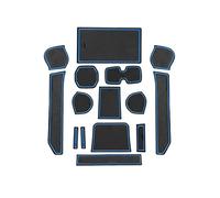 XEBRAD For Suzu-ki Ignis 2017-2022 Non-Slip Rubber Mats, for Centre Console, Armrest Storage, Cup Holder, Door Slot, Car Interior Accessories Mat, Pack of 15 Dashboard Anti-Slip Mat(Blue)